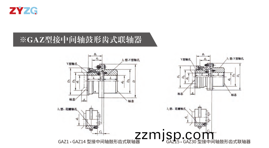 GAZ  型接(jie)中間軸(zhou)皷形齒式(shi)聯(lian)軸(zhou)器(qi)