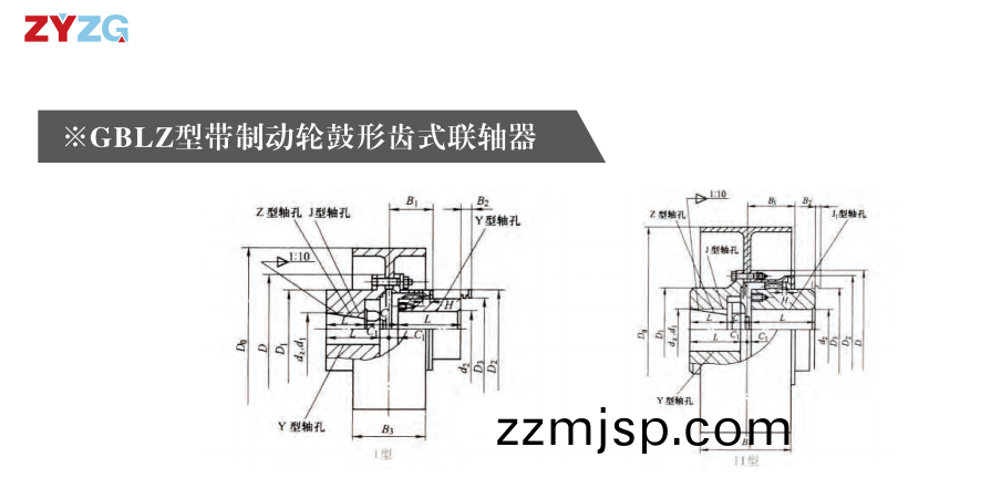GBLZ 型帶(dai)製動輪皷(gu)形齒式聯軸器