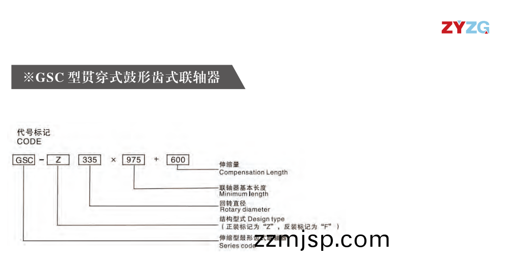 GSC  型貫(guan)穿式(shi)皷形齒式(shi)聯軸(zhou)器